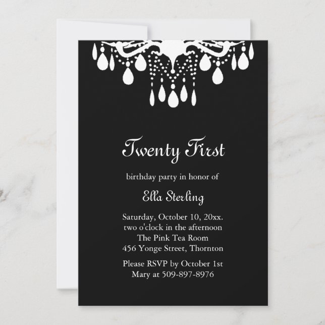 Crystal Grand Ballroom Invitation d'anniversaire ( (Devant)