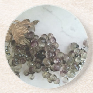 CRYSTAL GRAPES ON MARBLE COASTER
