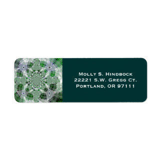 Crystal Green Plaid Return Address Label