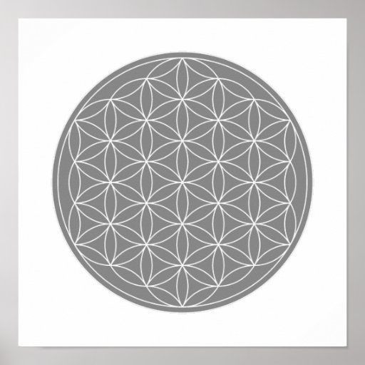 Crystal Grid - Flower Of Life Print | Zazzle