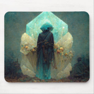 Crystal Guardian Alien Sci-Fi Fantasy Mouse Pad