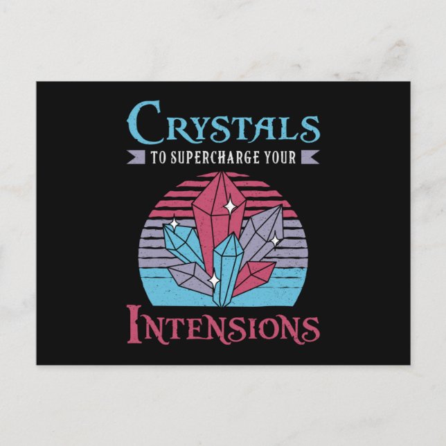 Crystal Healing Crystals To Supercharge Chakra Postcard (Front)