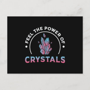 Crystal Healing Feel The Power Of Crystals Healer Postcard