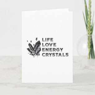 Crystal Healing Gemstone Life Love Energy Crystals Card