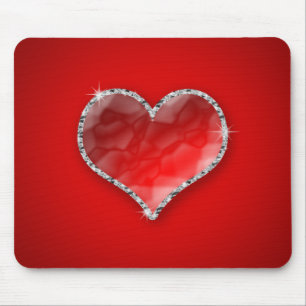 Crystal Heart Mouse Pad