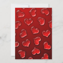 Crystal Hearts Valentine's Day Invitation