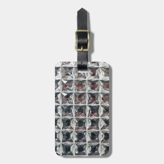 Crystal Ice Block Print Luggage Tag (Front Vertical)