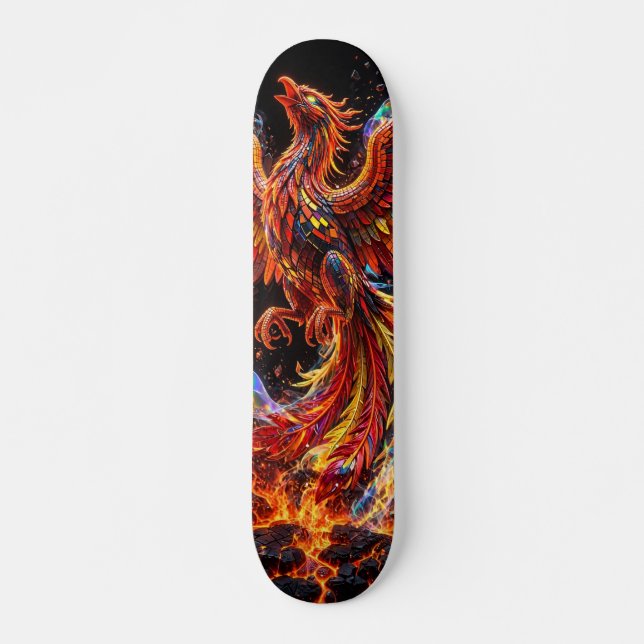 Crystal Ice Dragon Mosaic Skateboard (Front)