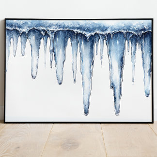 Crystal Icicle Art Poster