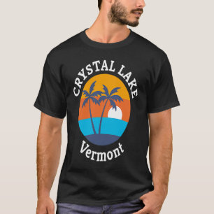 Crystal Lake Beach Vermont Summer Vacation Souveni T-Shirt