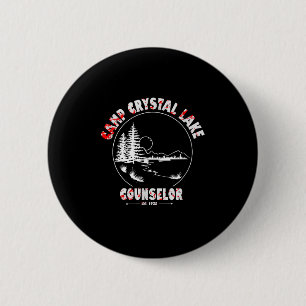 Crystal Lake Camp Counsellor Costume Halloween Hor 2 Inch Round Button