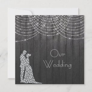 Crystal Light knight in shining armour wedding Invitation