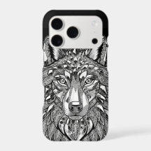 Crystal Lion Wall Art | White Line Art on Black | 