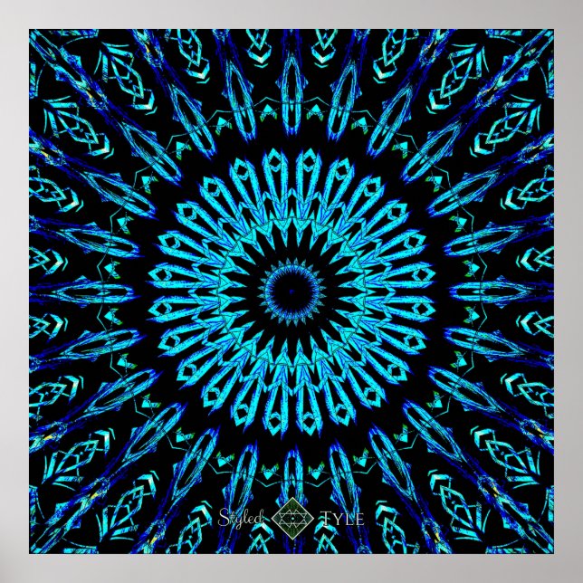 Crystal Looking Glass Mandala 2 Poster (Front)