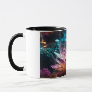 Crystal Lotus Mug - Glowing Mystical Flower Galaxy