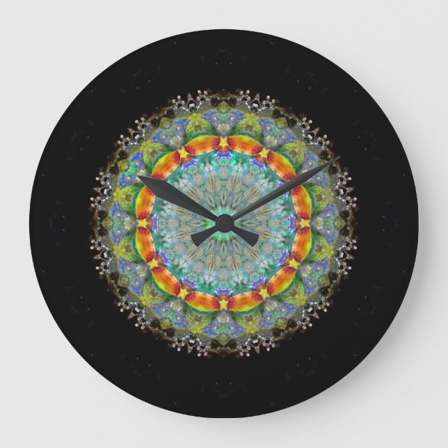 Crystal Mandala Horloge murale (Recto)