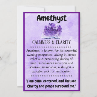 Crystal Meaning Card - Amethyst