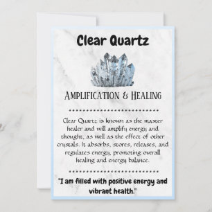 Crystal Meaning Card - Clear Quartz