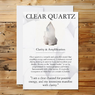Crystal Meaning Card - Clear Quartz