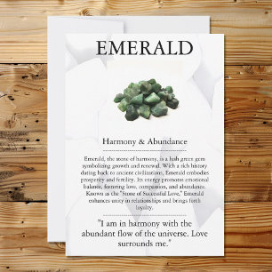 Crystal Meaning Card - Emerald