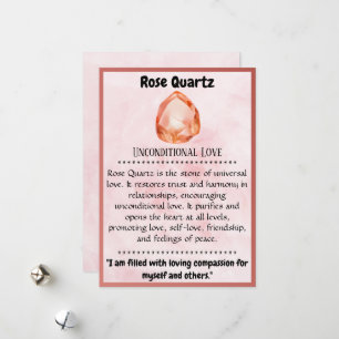 Crystal Meaning Card - Rose Quartz