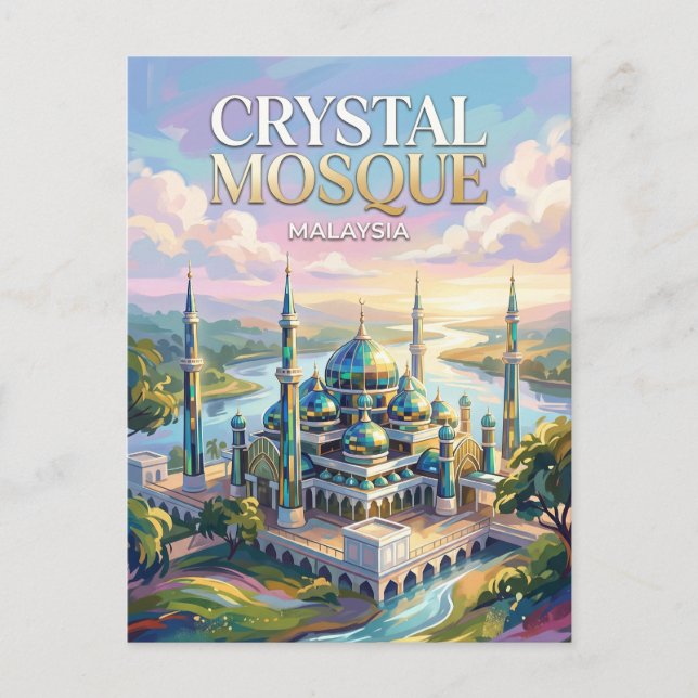 Crystal Mosque Malaysia Postcard (Front)