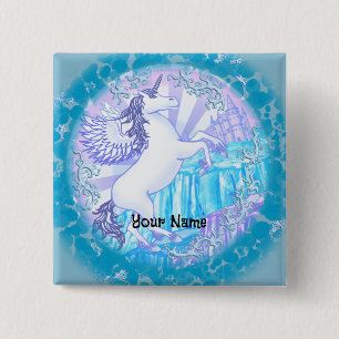 Crystal mountain Pegasus 2 Inch Square Button
