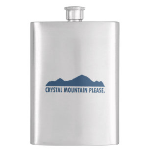 Crystal Mountain Please Hip Flask
