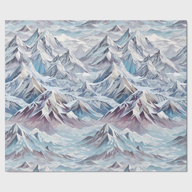 Crystal Mountain Scene Wrapping Paper (Seam)