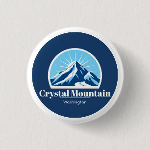 Crystal Mountain Washington resort   1 Inch Round Button