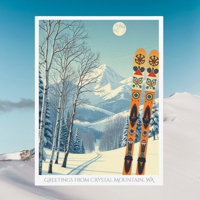 Crystal mountain Washington Ski vacation Postcard (Creator Uploaded)