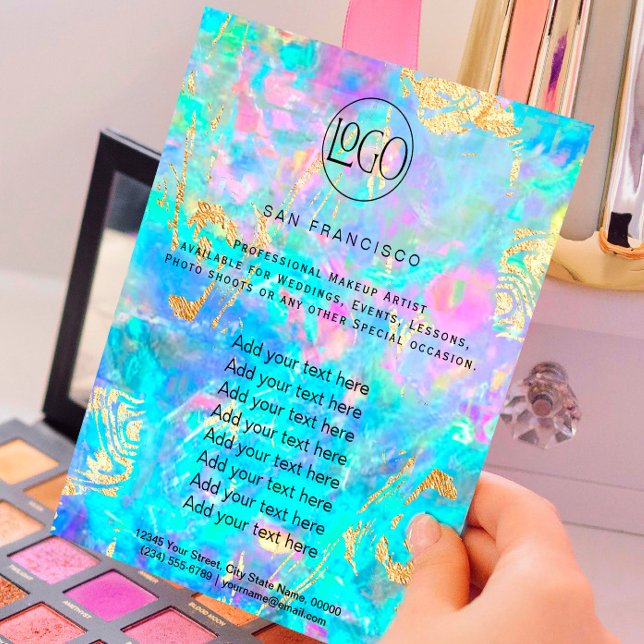 crystal opal FAUX holograph Flyer (Creator Uploaded)