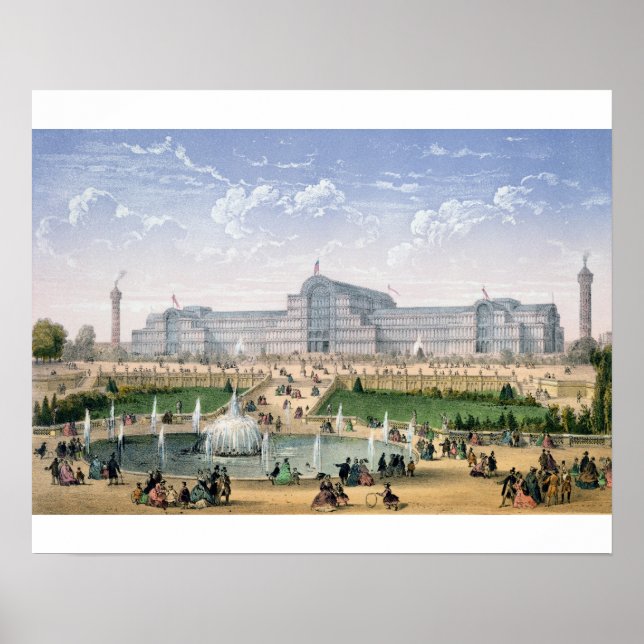 Crystal Palace, Sydenham, c.1862 (color litho) Poster (Front)