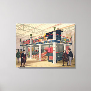 Crystal Palace, the Agricultural Court (coloured l Canvas Print