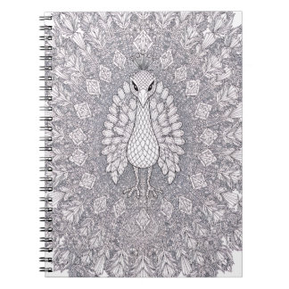 Crystal Peacock Wall Art | Geometric Peacock Line  Notebook
