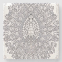 Crystal Peacock Wall Art | Geometric Peacock Line 