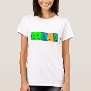 Crystal periodic table name shirt