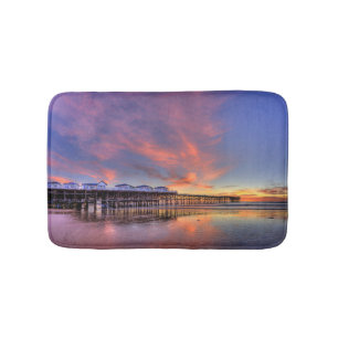 Crystal Pier Sunset Bath Mat