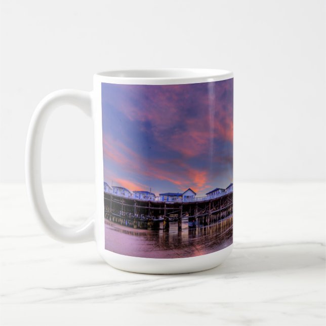 Crystal Pier Sunset Coffee Mug (Left)