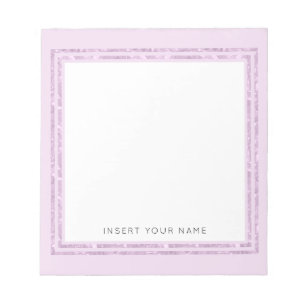 Crystal Pink Personalized Notepad 5.5" x 6"