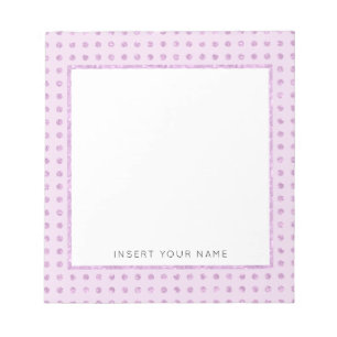 Crystal Pink Personalized Notepad 5.5" x 6"