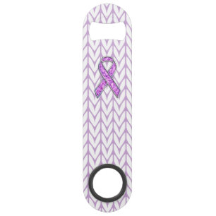 Crystal Pink Ribbon Awareness Knitting Speed Bottle Opener