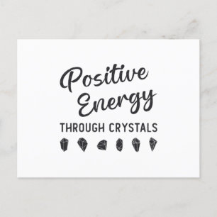 Crystal Positive Energy Through Crystals Healer Postcard