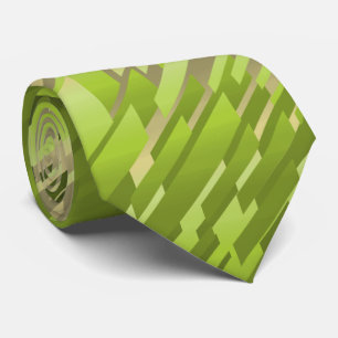 Crystal Prism Striped Spectrum Green Two-Sided Tie