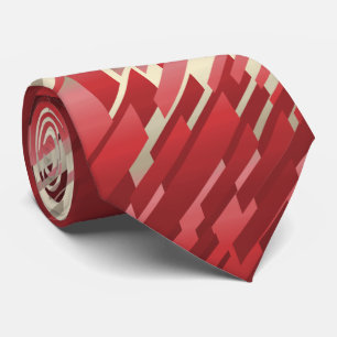 Crystal Prism Striped Spectrum Red Two-Sided Tie