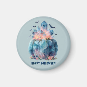 Crystal Pumpkin Halloween Magnet