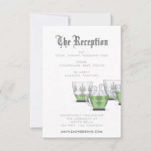 Crystal Punch Bowl Reception Enclosure Card