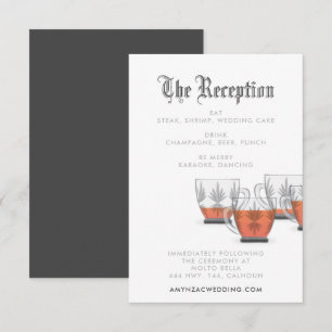 Crystal Punch Bowl Reception Enclosure Card