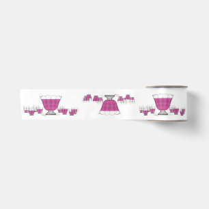 Crystal Punch Bowl  Satin Ribbon