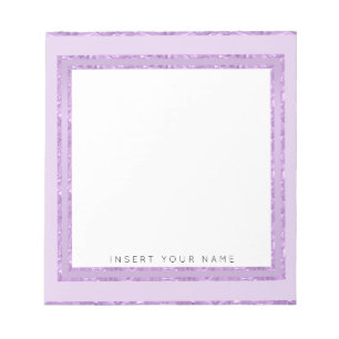 Crystal Purple Personalised Notepad 5.5" x 6"